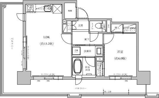 図面（A-type 1LDK）