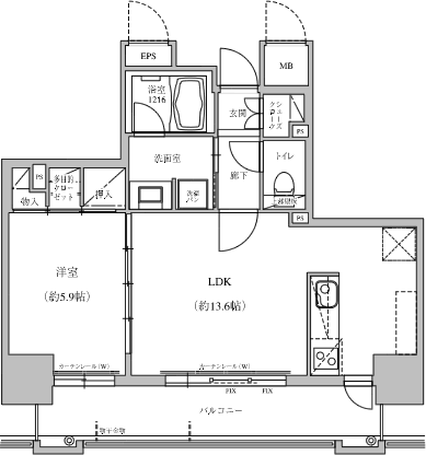 図面（B-type 1LDK