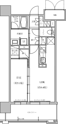 図面（E-type 1LDK）
