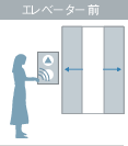 エレベーター前